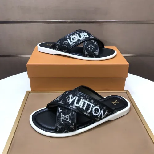 Replica Louis Vuitton Slippers For Men #1434855 $52.00 USD for Wholesale