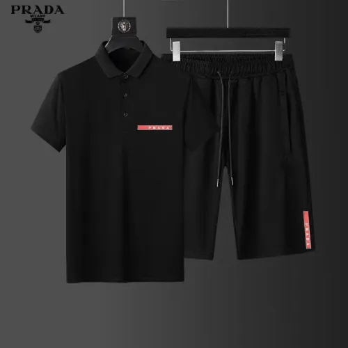 Prada Tracksuits Short Sleeved For Men #1436814 $48.00 USD, Wholesale Replica Prada Tracksuits
