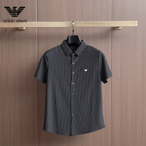 Armani Shirts Short Sleeved For Men #1436926 $52.00 USD, Wholesale Replica Armani Shirts