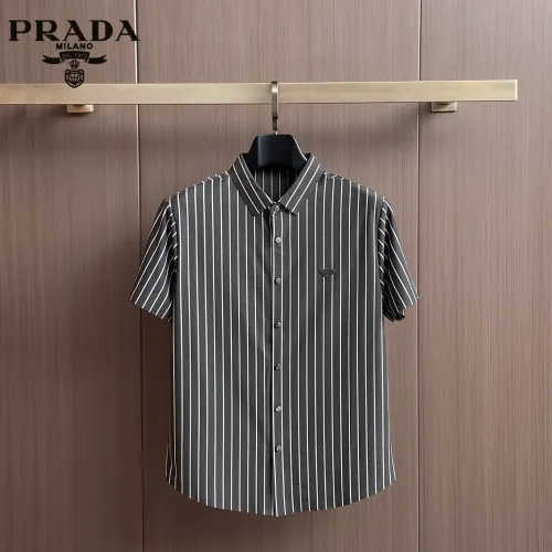 Prada Shirts Short Sleeved For Men #1436938 $52.00 USD, Wholesale Replica Prada Shirts