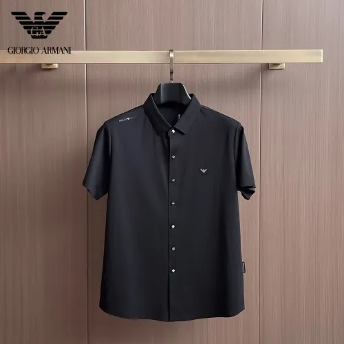 Armani Shirts Short Sleeved For Men #1436948 $52.00 USD, Wholesale Replica Armani Shirts