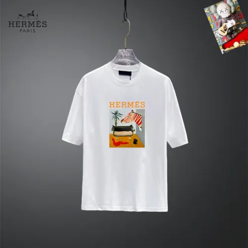 Hermes T-Shirts Short Sleeved For Unisex #1437122 $25.00 USD, Wholesale Replica Hermes T-Shirts