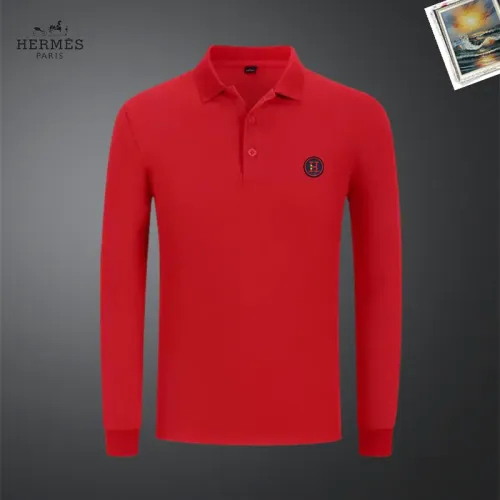 Hermes T-Shirts Long Sleeved For Men #1437300 $40.00 USD, Wholesale Replica Hermes T-Shirts