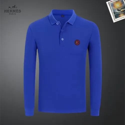 Hermes T-Shirts Long Sleeved For Men #1437301 $40.00 USD, Wholesale Replica Hermes T-Shirts