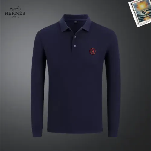 Hermes T-Shirts Long Sleeved For Men #1437302 $40.00 USD, Wholesale Replica Hermes T-Shirts