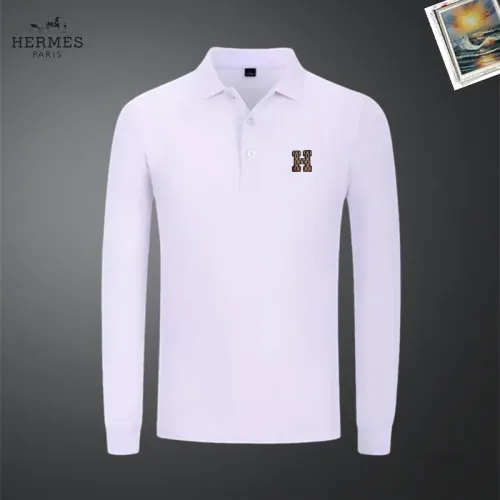 Hermes T-Shirts Long Sleeved For Men #1437317 $40.00 USD, Wholesale Replica Hermes T-Shirts
