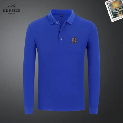 Hermes T-Shirts Long Sleeved For Men #1437320 $40.00 USD, Wholesale Replica Hermes T-Shirts