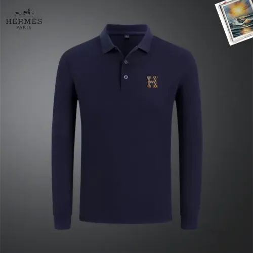 Hermes T-Shirts Long Sleeved For Men #1437321 $40.00 USD, Wholesale Replica Hermes T-Shirts