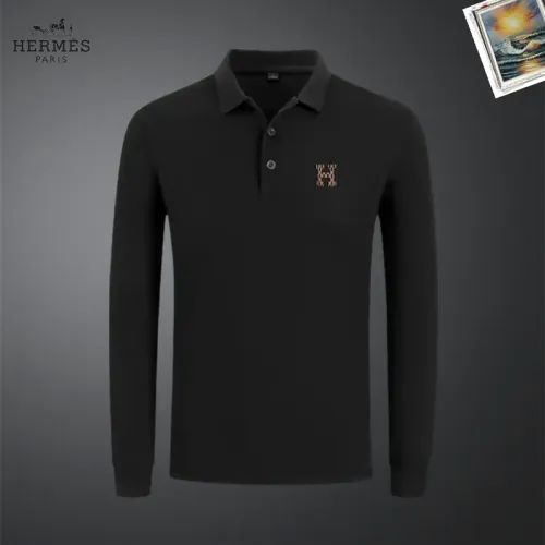 Hermes T-Shirts Long Sleeved For Men #1437322 $40.00 USD, Wholesale Replica Hermes T-Shirts