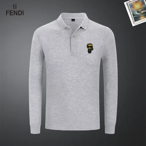 Fendi T-Shirts Long Sleeved For Men #1437338 $40.00 USD, Wholesale Replica Fendi T-Shirts
