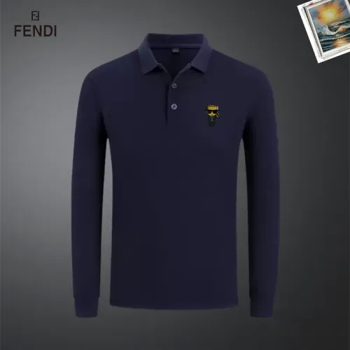 Fendi T-Shirts Long Sleeved For Men #1437341 $40.00 USD, Wholesale Replica Fendi T-Shirts