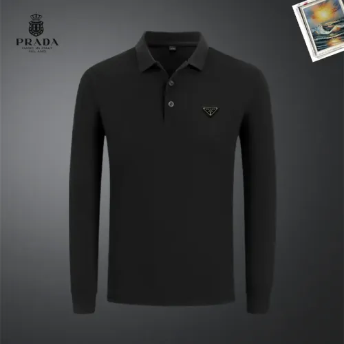 Prada T-Shirts Long Sleeved For Men #1437359 $40.00 USD, Wholesale Replica Prada T-Shirts