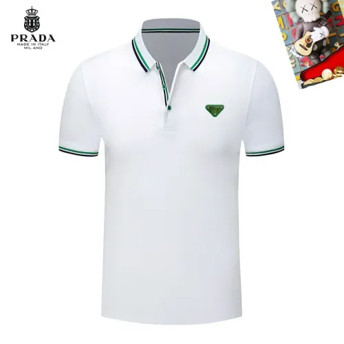 Prada T-Shirts Short Sleeved For Men #1437456 $29.00 USD, Wholesale Replica Prada T-Shirts