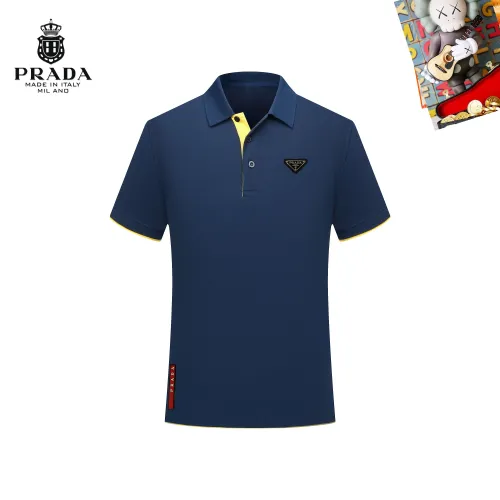 Prada T-Shirts Short Sleeved For Men #1437514 $29.00 USD, Wholesale Replica Prada T-Shirts