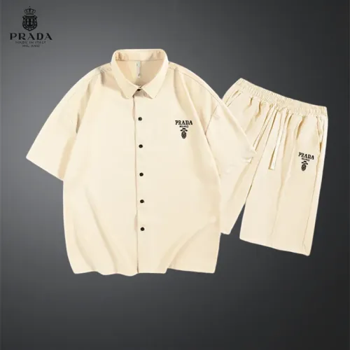 Prada Tracksuits Short Sleeved For Men #1437549 $48.00 USD, Wholesale Replica Prada Tracksuits