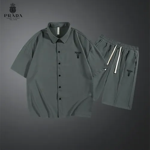 Prada Tracksuits Short Sleeved For Men #1437550 $48.00 USD, Wholesale Replica Prada Tracksuits