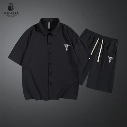 Prada Tracksuits Short Sleeved For Men #1437551 $48.00 USD, Wholesale Replica Prada Tracksuits