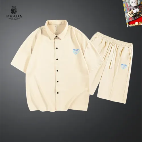 Prada Tracksuits Short Sleeved For Men #1437576 $48.00 USD, Wholesale Replica Prada Tracksuits