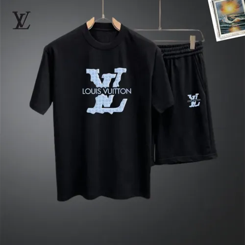 Louis Vuitton LV Tracksuits Short Sleeved For Men #1437667 $48.00 USD, Wholesale Replica Louis Vuitton LV Tracksuits
