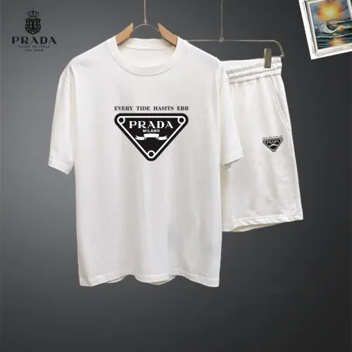 Prada Tracksuits Short Sleeved For Men #1437674 $48.00 USD, Wholesale Replica Prada Tracksuits