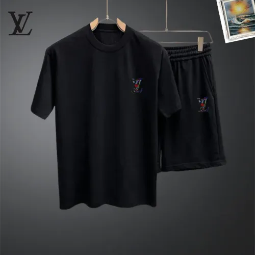 Louis Vuitton LV Tracksuits Short Sleeved For Men #1437709 $48.00 USD, Wholesale Replica Louis Vuitton LV Tracksuits