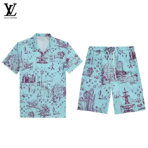 Louis Vuitton LV Tracksuits Short Sleeved For Men #1437894 $52.00 USD, Wholesale Replica Louis Vuitton LV Tracksuits