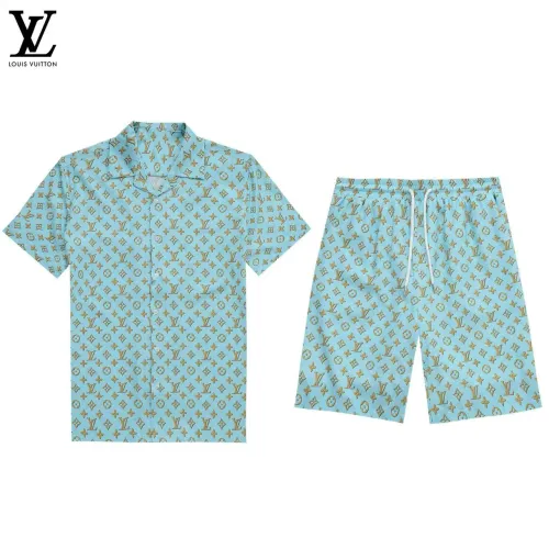 Louis Vuitton LV Tracksuits Short Sleeved For Men #1437895 $52.00 USD, Wholesale Replica Louis Vuitton LV Tracksuits