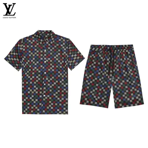 Louis Vuitton LV Tracksuits Short Sleeved For Men #1437896 $52.00 USD, Wholesale Replica Louis Vuitton LV Tracksuits