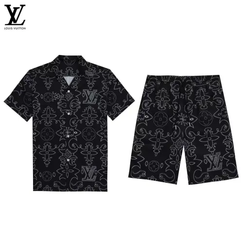 Louis Vuitton LV Tracksuits Short Sleeved For Men #1437897 $52.00 USD, Wholesale Replica Louis Vuitton LV Tracksuits