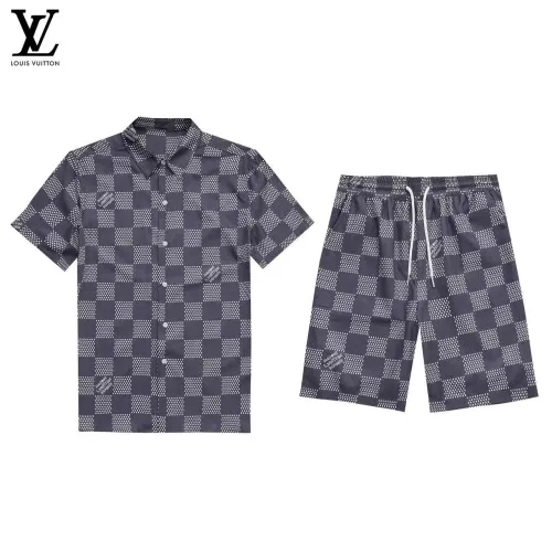 Louis Vuitton LV Tracksuits Short Sleeved For Men #1437899 $52.00 USD, Wholesale Replica Louis Vuitton LV Tracksuits