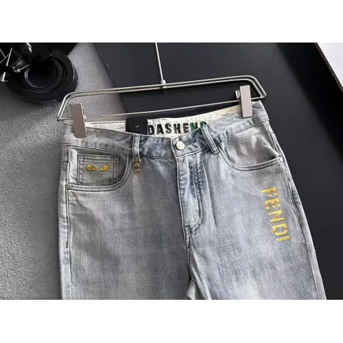 Replica Fendi Jeans For Men #1438559 $68.00 USD for Wholesale