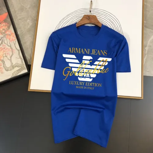 Armani T-Shirts Short Sleeved For Men #1438751 $40.00 USD, Wholesale Replica Armani T-Shirts