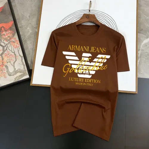 Armani T-Shirts Short Sleeved For Men #1438757 $40.00 USD, Wholesale Replica Armani T-Shirts