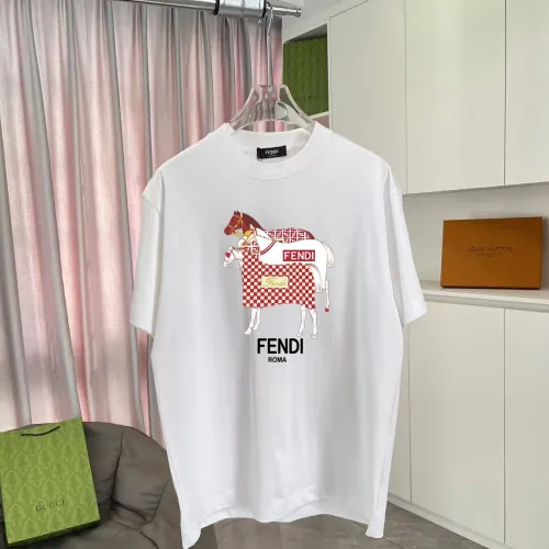 Fendi T-Shirts Short Sleeved For Unisex #1438915 $42.00 USD, Wholesale Replica Fendi T-Shirts