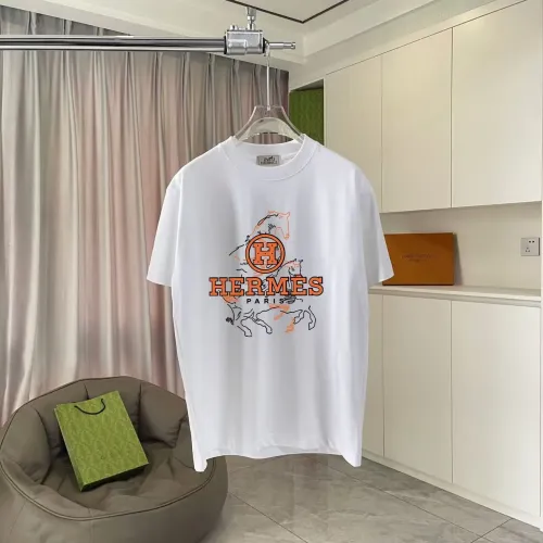 Hermes T-Shirts Short Sleeved For Unisex #1438985 $42.00 USD, Wholesale Replica Hermes T-Shirts