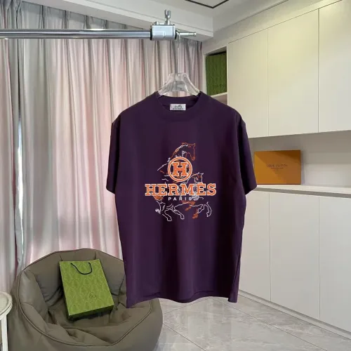 Hermes T-Shirts Short Sleeved For Unisex #1438987 $42.00 USD, Wholesale Replica Hermes T-Shirts