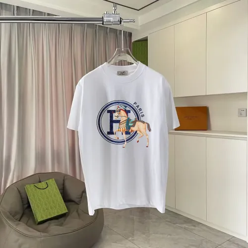 Hermes T-Shirts Short Sleeved For Unisex #1438989 $42.00 USD, Wholesale Replica Hermes T-Shirts