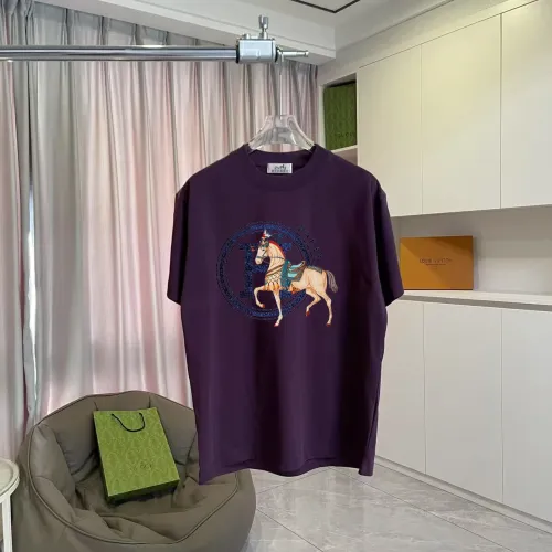 Hermes T-Shirts Short Sleeved For Unisex #1438992 $42.00 USD, Wholesale Replica Hermes T-Shirts