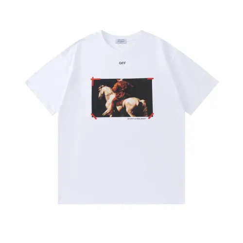 Off-White T-Shirts Short Sleeved For Unisex #1439171 $32.00 USD, Wholesale Replica Off-White T-Shirts