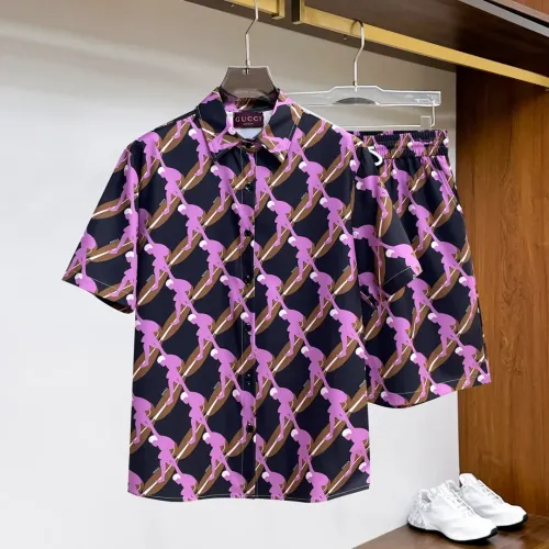 Gucci Tracksuits Short Sleeved For Men #1439241 $76.00 USD, Wholesale Replica Gucci Tracksuits