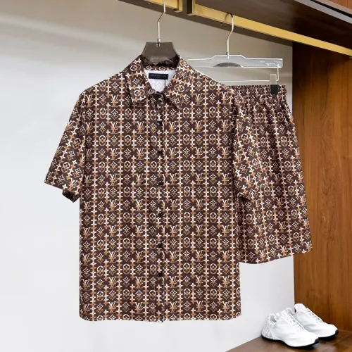 Louis Vuitton LV Tracksuits Short Sleeved For Men #1439252 $76.00 USD, Wholesale Replica Louis Vuitton LV Tracksuits