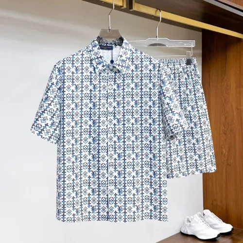 Louis Vuitton LV Tracksuits Short Sleeved For Men #1439253 $76.00 USD, Wholesale Replica Louis Vuitton LV Tracksuits