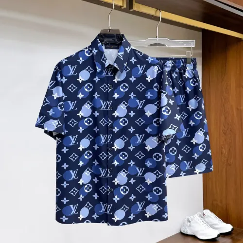 Louis Vuitton LV Tracksuits Short Sleeved For Men #1439254 $76.00 USD, Wholesale Replica Louis Vuitton LV Tracksuits