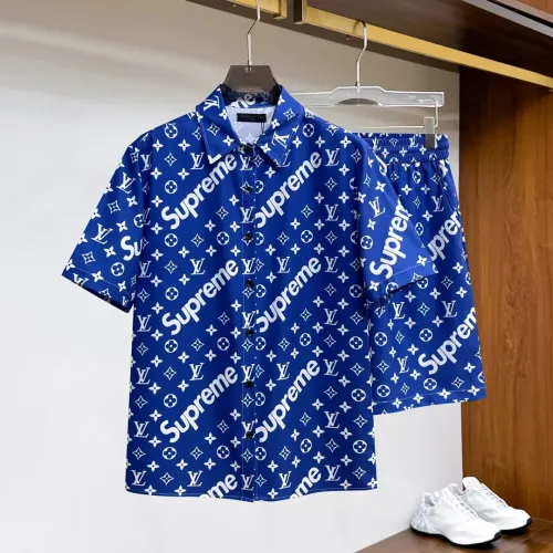 Louis Vuitton LV Tracksuits Short Sleeved For Men #1439256 $76.00 USD, Wholesale Replica Louis Vuitton LV Tracksuits