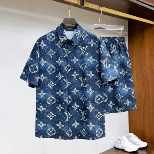 Louis Vuitton LV Tracksuits Short Sleeved For Men #1439257 $76.00 USD, Wholesale Replica Louis Vuitton LV Tracksuits