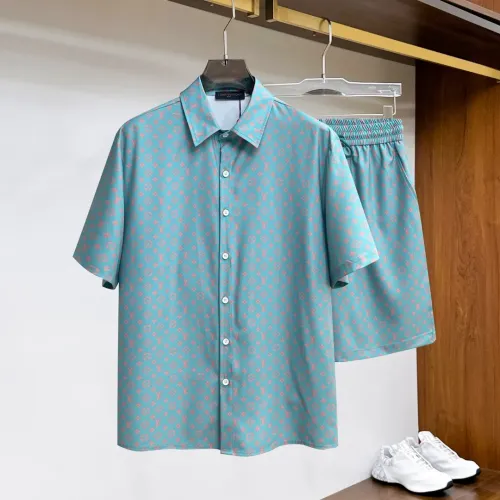 Louis Vuitton LV Tracksuits Short Sleeved For Men #1439259 $76.00 USD, Wholesale Replica Louis Vuitton LV Tracksuits