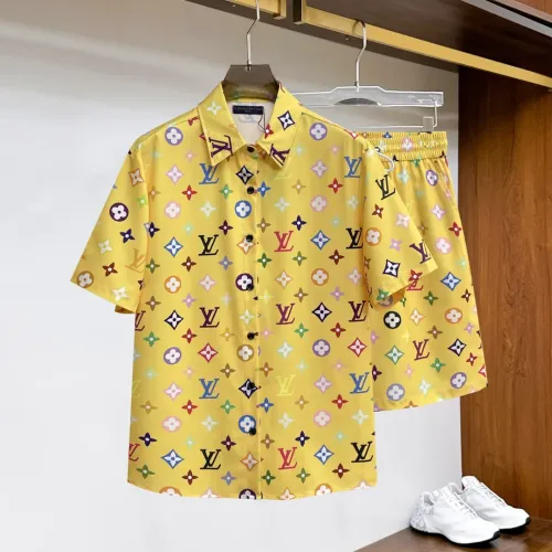 Louis Vuitton LV Tracksuits Short Sleeved For Men #1439261 $76.00 USD, Wholesale Replica Louis Vuitton LV Tracksuits