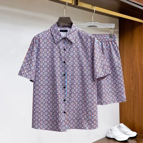Louis Vuitton LV Tracksuits Short Sleeved For Men #1439262 $76.00 USD, Wholesale Replica Louis Vuitton LV Tracksuits