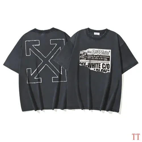 Off-White T-Shirts Short Sleeved For Unisex #1439327 $38.00 USD, Wholesale Replica Off-White T-Shirts