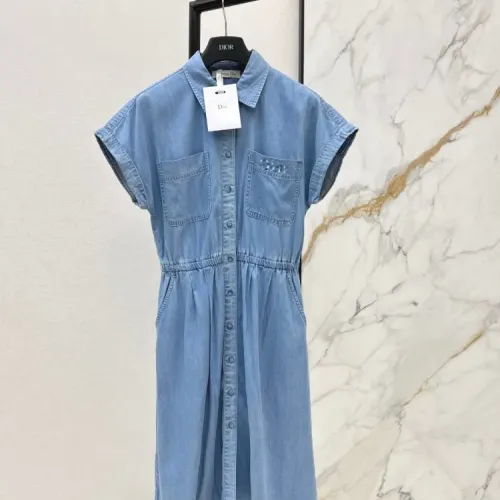Christian Dior Dresses Short Sleeved For Women #1439651 $132.00 USD, Wholesale Replica Christian Dior Dresses